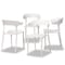 Baxton Studio Gould Modern Transtional White Plastic Dining Chair Set , PK4 193-4PC-12025-ZORO - alternate 2